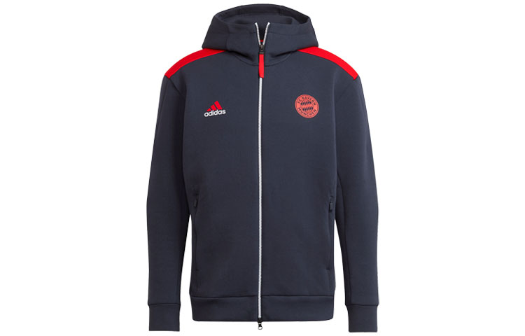 Adidas Куртка Бавария Мюнхен мужская тёмно-синяя, Dark Navy Blue Blue