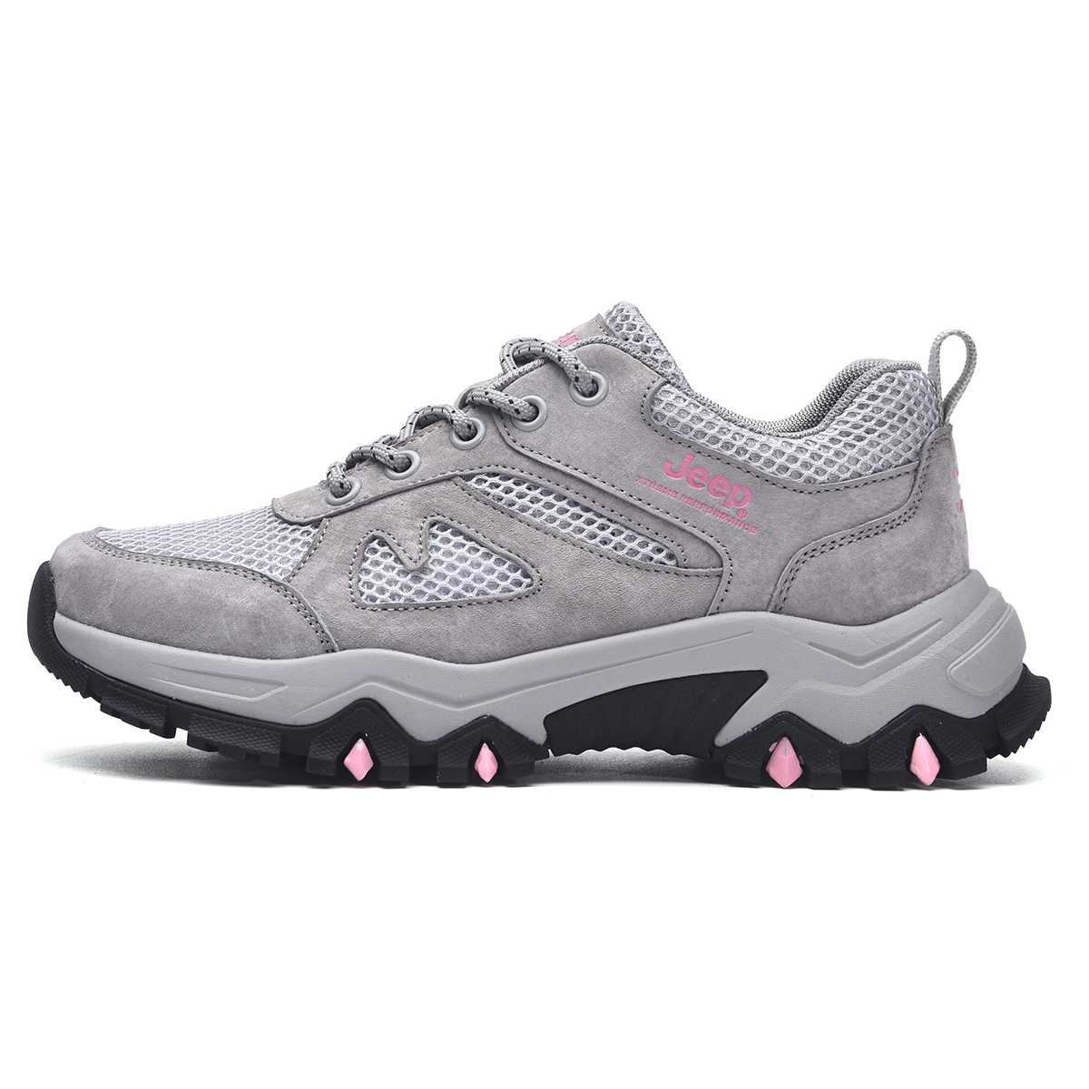 

Jeep Прочные дышащие низкие треккинговые туфли унисекс серо-розовые, цвет Gray Pink