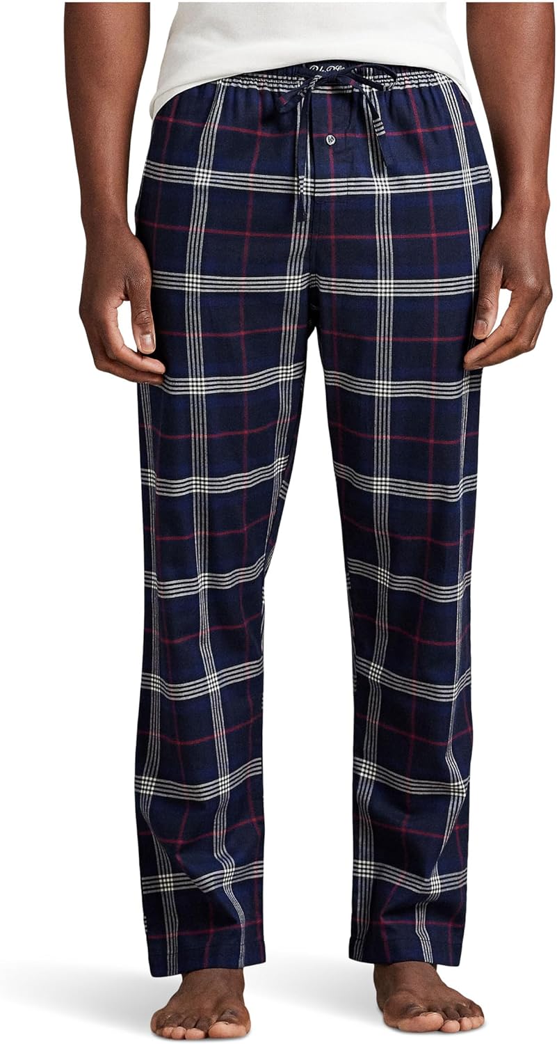 

POLO RALPH LAUREN мужские фланелевые классические пижамные брюки, Navy Plaid