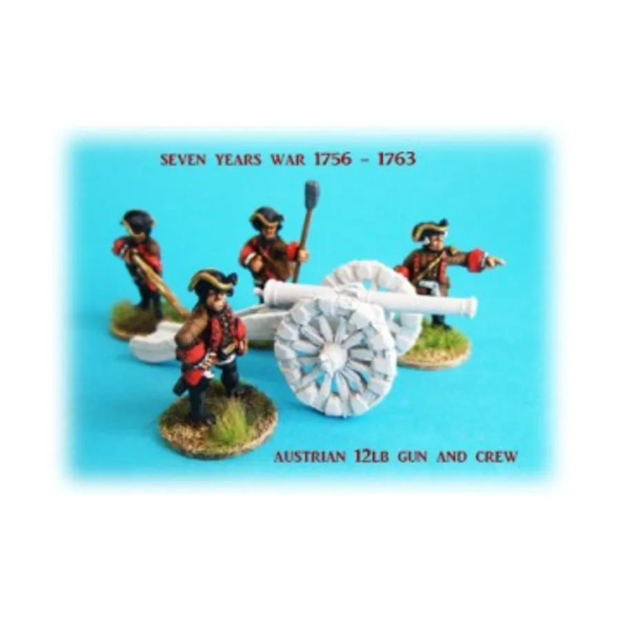 

Австрийская 12-фунтовая пушка и экипаж, Seven Years War - Austrian (28mm)