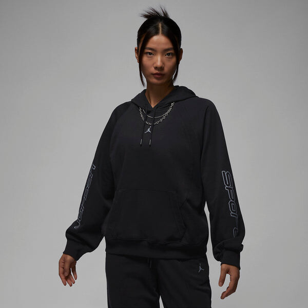 Толстовка Air Jordan Sport Graphic Fleece Hoodie Asia Sizing 'Black', черный — фото 2