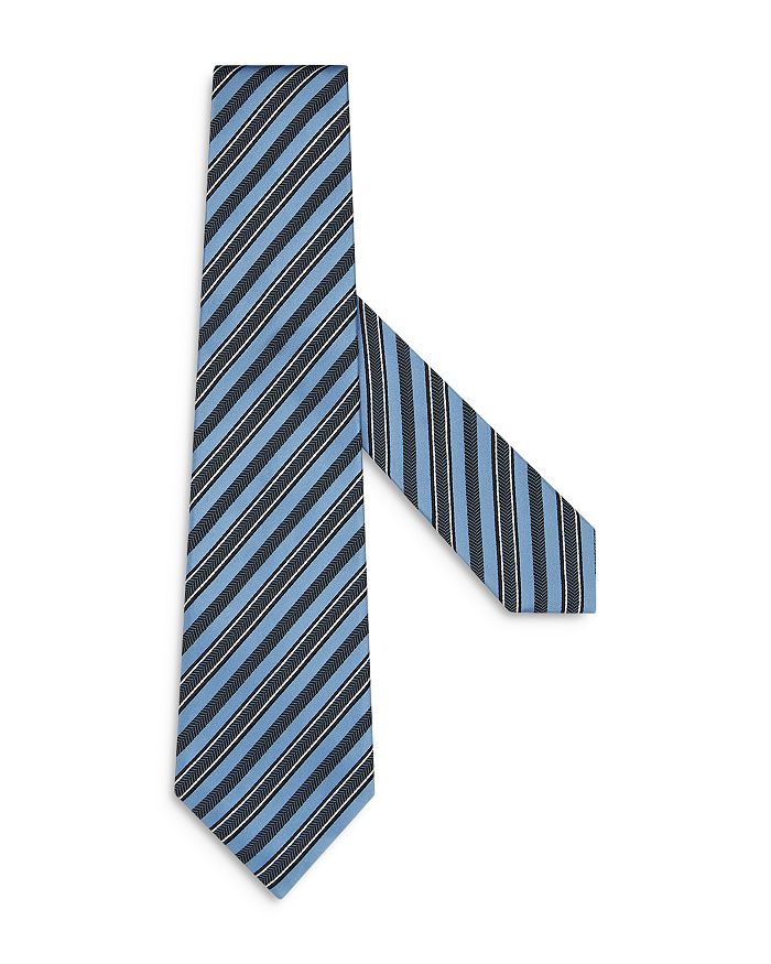 

Классический галстук из шелка и хлопка ZEGNA, синий
