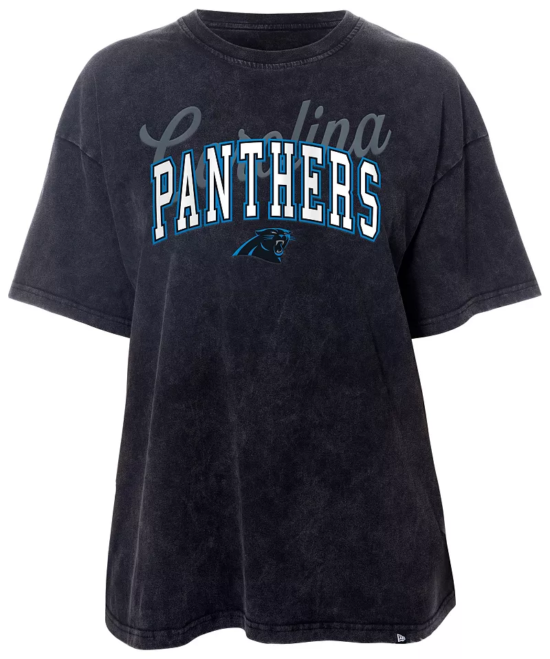 

Женская черная футболка оверсайз New Era Carolina Panthers