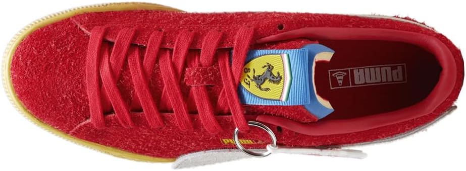 Кроссовки PUMA мужские Scuderia Ferrari Suede Joshua Vides на шнуровке, повседневные - красные — фото 4