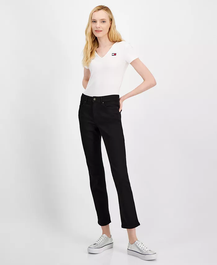 

Женские джинсы Tribeca с прямыми штанинами Tommy Hilfiger, черный