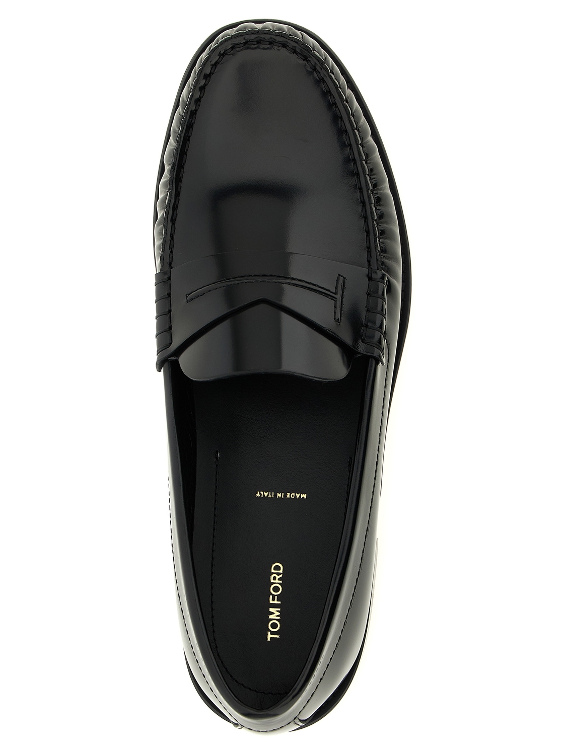 Лакированные кожаные лоферы TOM FORD, черный — фото 4
