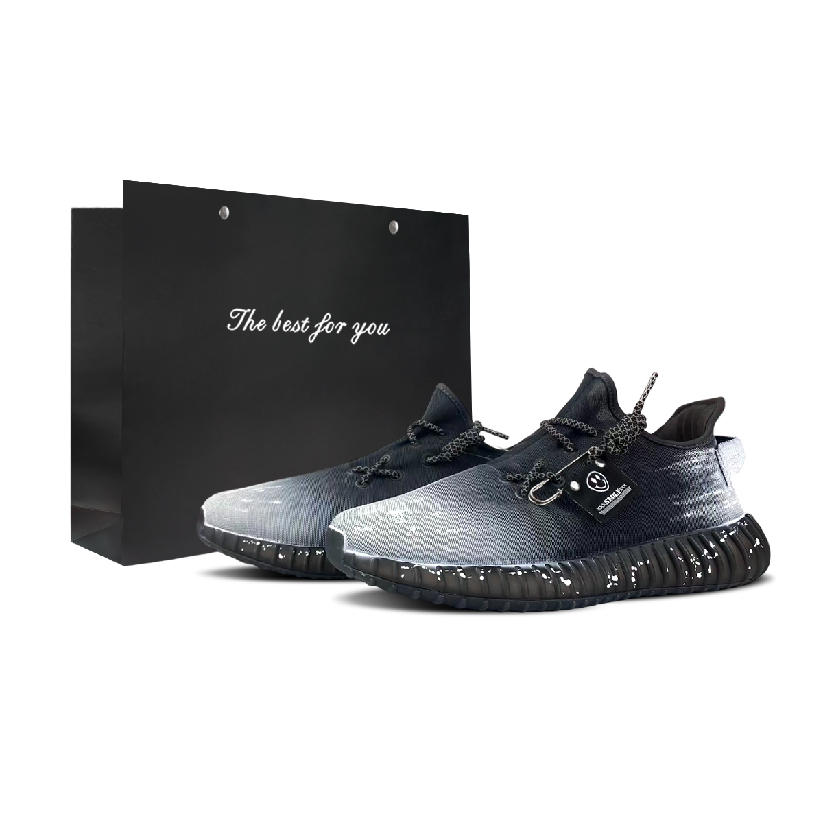 

Yeezy Boost 350 V2 BNK Cream Silver Whisper с амортизацией, износостойкие низкие повседневные кроссовки unisex Adidas Originals, черный/белый