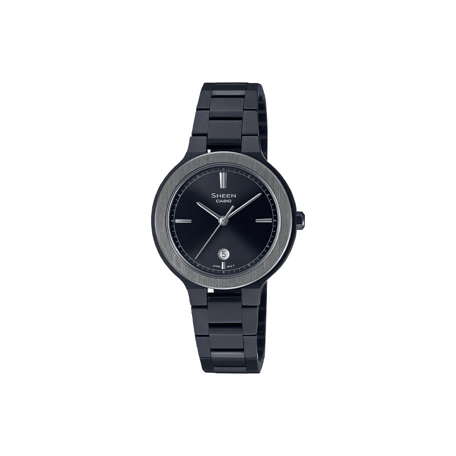 

CASIO Часы SHEEN Collection Quartz Movement Stainless Steel Strap Japanese / Korean Watch Women's Watch Black Dial, Black Dial