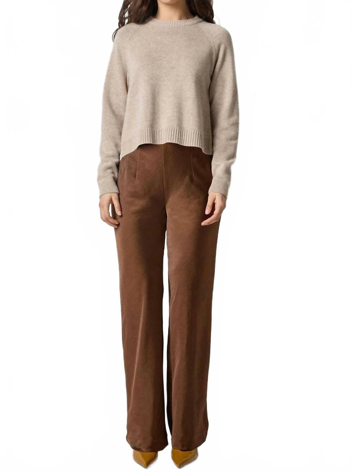 

Lilla P Свитер реглан с плиссированной спинкой, пшеничного цвета