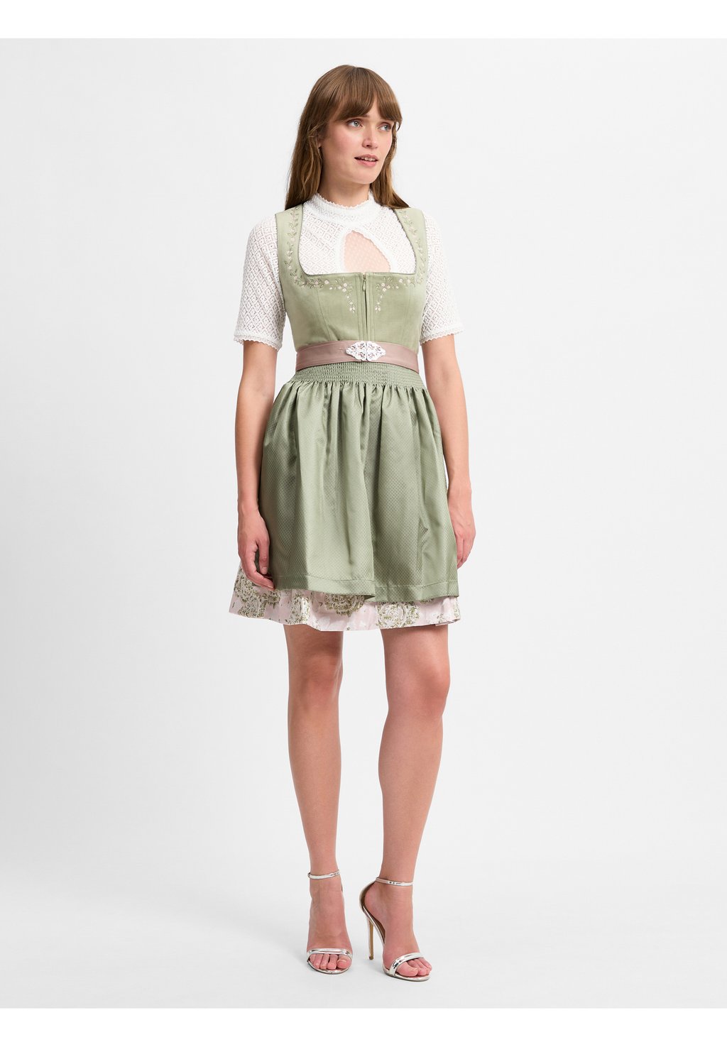 

Широкая юбка в сборку Krüger Dirndl, зеленый