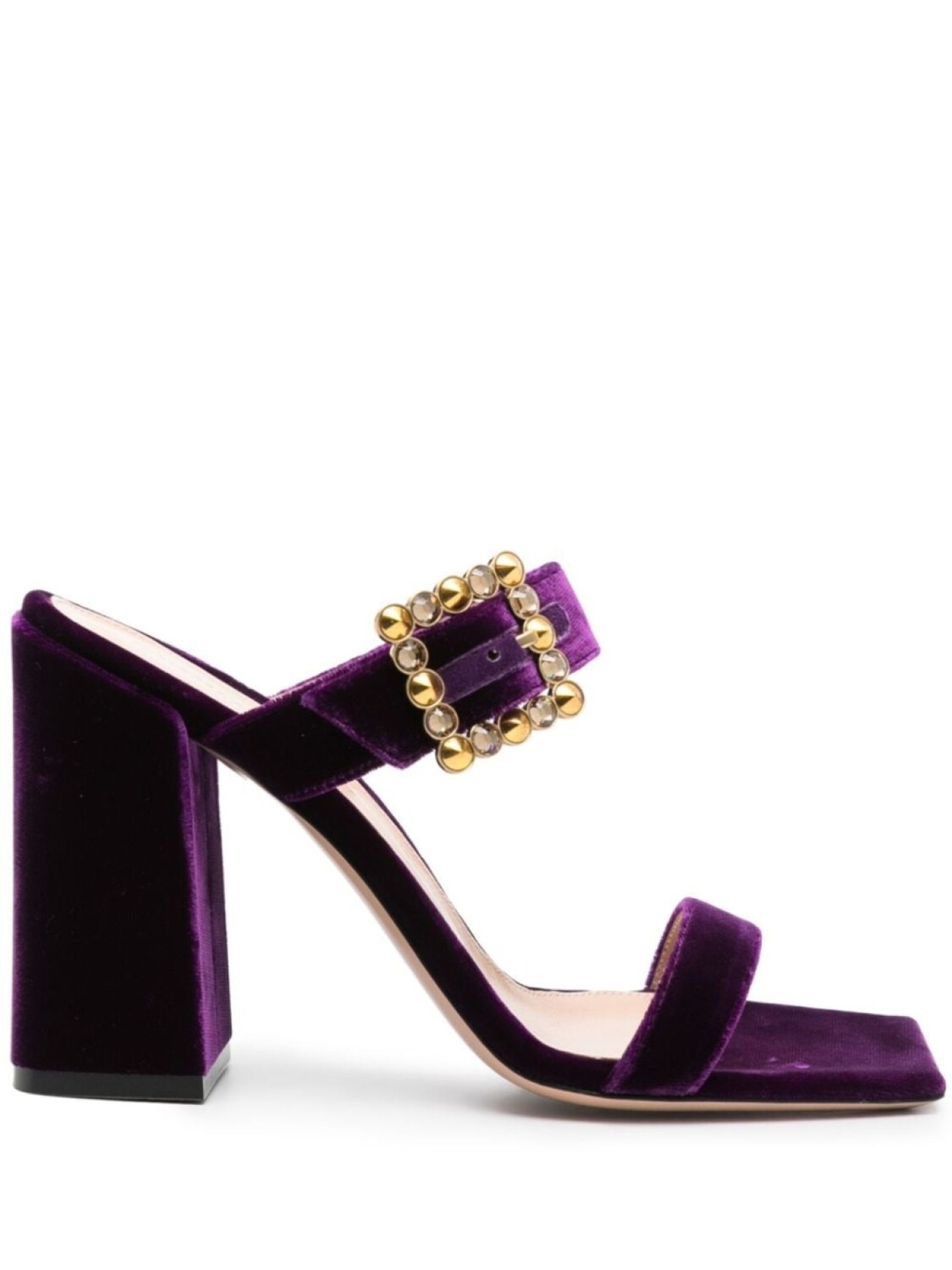 

Gianvito Rossi бархатные мюли Wondy 100, фиолетовый