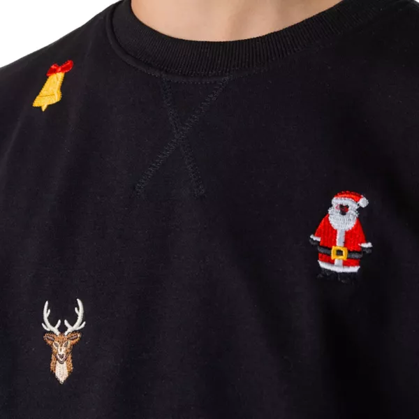Свитшот с рождественскими принтами для мальчиков 10-16 лет Opposuits, черный — фото 3