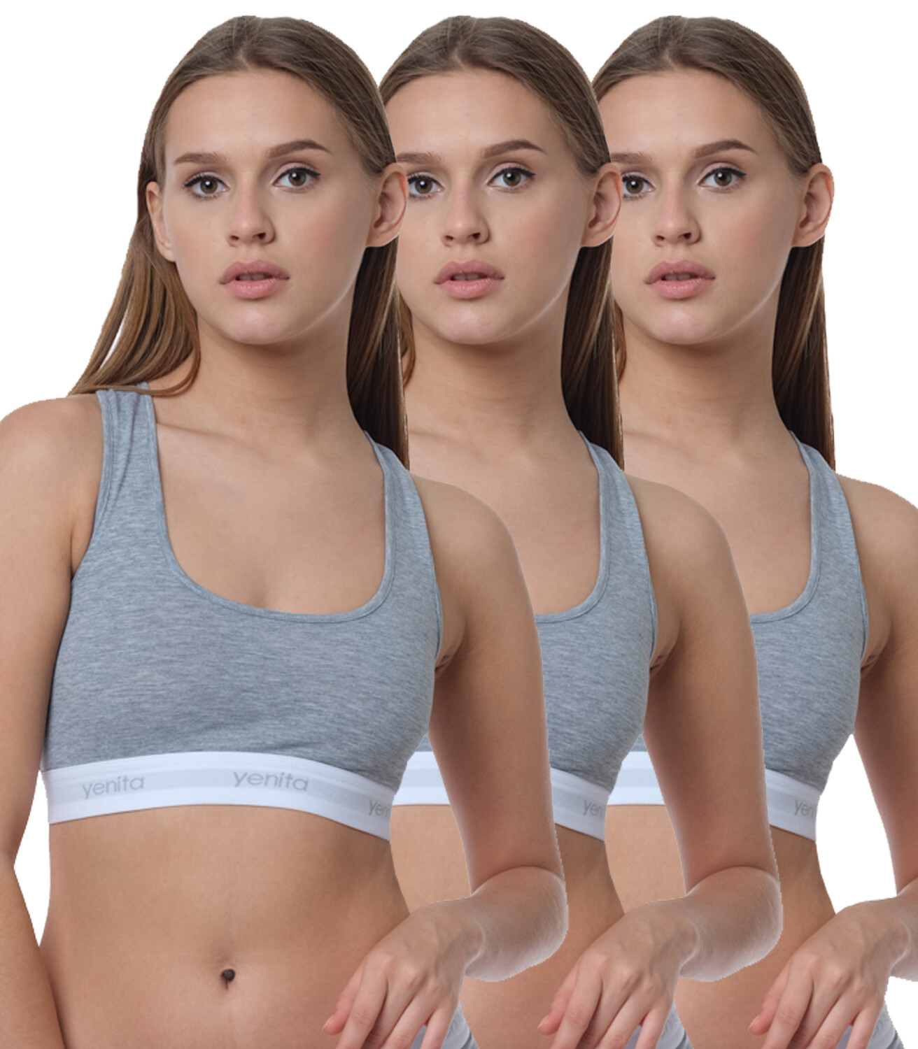 

Бюстье Yenita (3er Set) Modern Sports Collection, серый