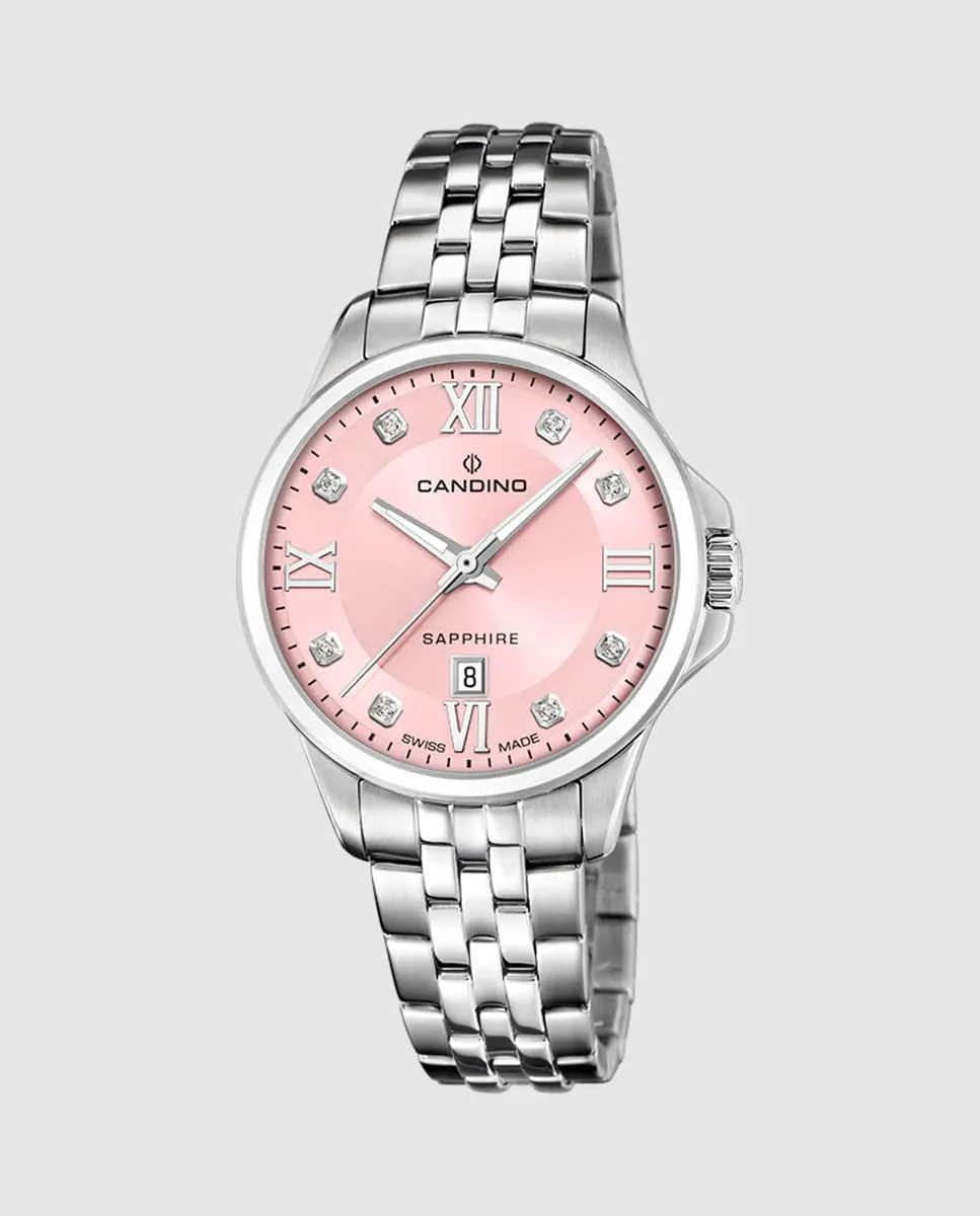 

C4766/3 Lady Elegance женские часы из серебристой стали Candino, серебряный