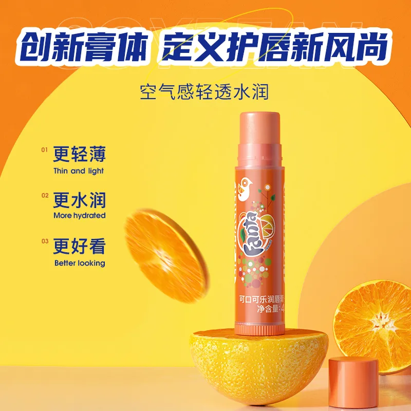 Lip Smacker Бальзам для губ со вкусом газировки, увлажняющий и осветляющий, 4г*2, Fanta Orange 4g*2 — фото 4