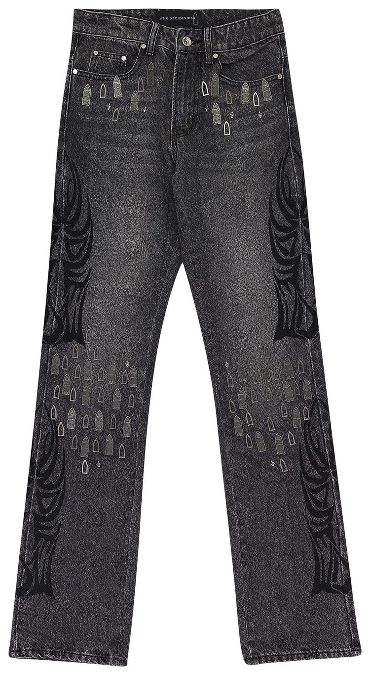 

Джинсы прямого кроя «Черные» от Who Decides War Centralized Hardware