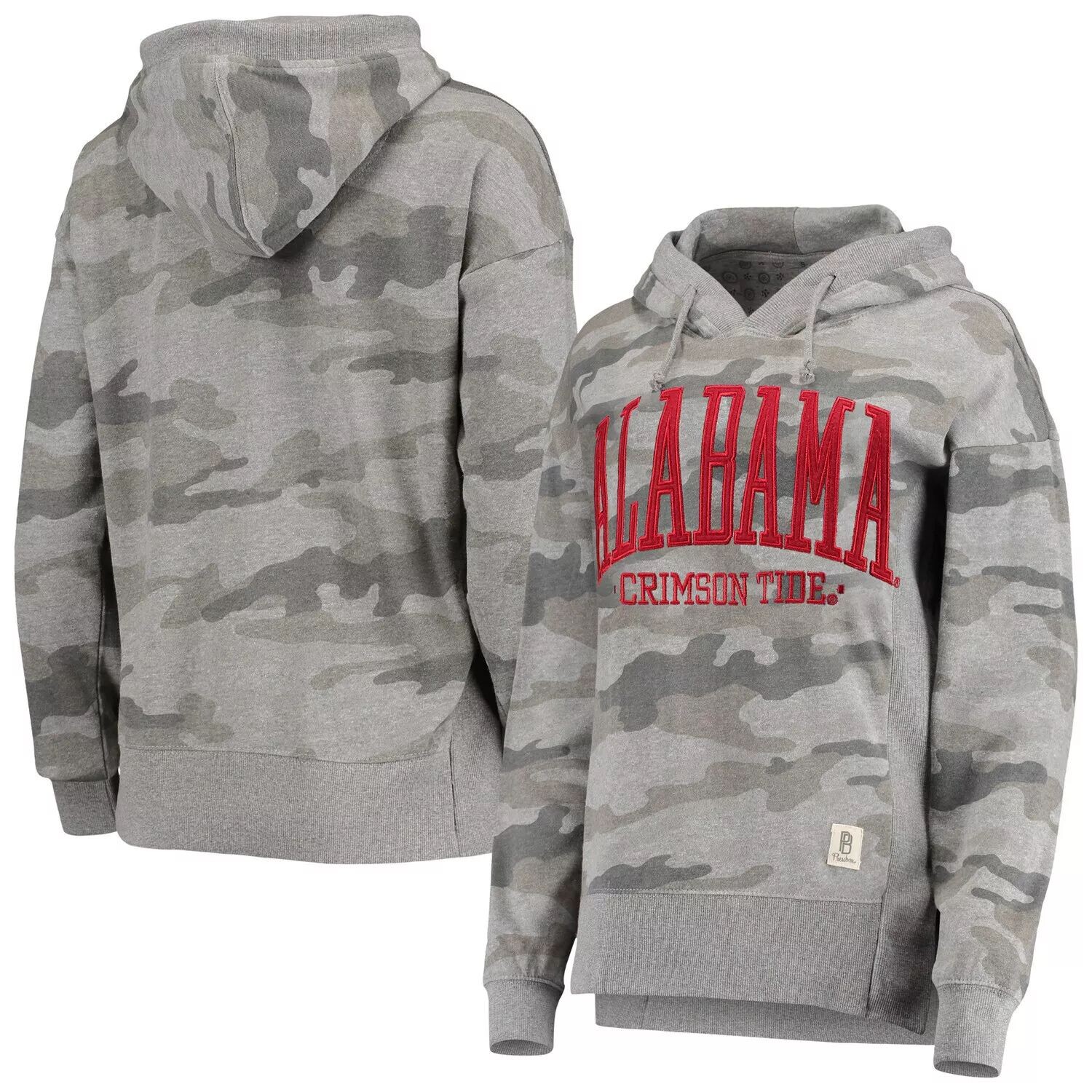 

Женский пуловер с капюшоном Pressbox Camo Alabama Crimson Tide Lorenzo