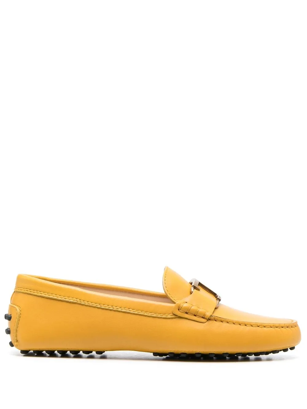 Лоферы Gommino с металлическим логотипом TOD'S, желтый