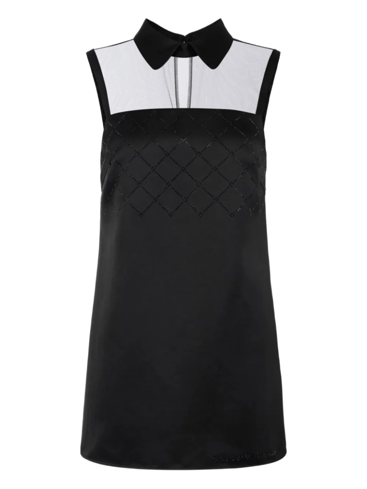

Мини-платье из атласа дюшес Elisabetta Franchi, черный