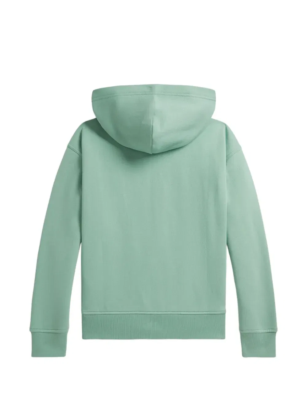 Флисовое худи с логотипом Polo Ralph Lauren Kids, зеленый — фото 2