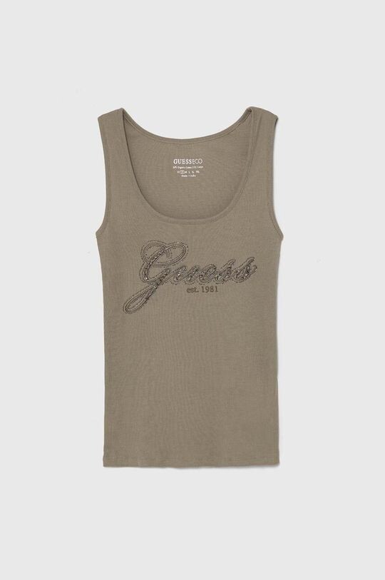 

Хлопковый топ Guess, зеленый