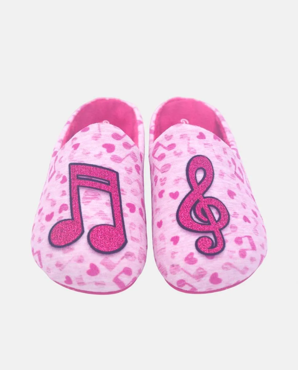 

Детские кроссовки для девочки с открытой пяткой, полиэстер, музыкальные Garzón, розовый