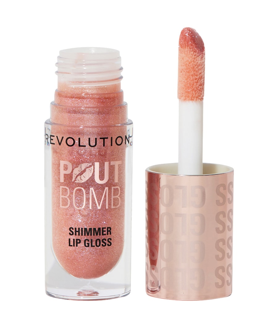 

Блеск для губ REVOLUTION Pout Bomb Shimmer Gloss, Glimmer Nude, 5 ml