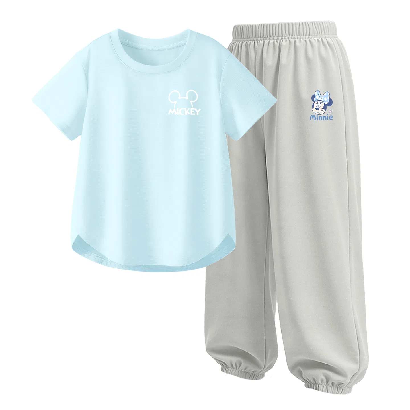 Детский спортивный костюм Casual Sportswear 2 Piece Set Disney, Thick Board Di Line K Light Cloud Blue+DiL Cute Girl K Glacier Gray