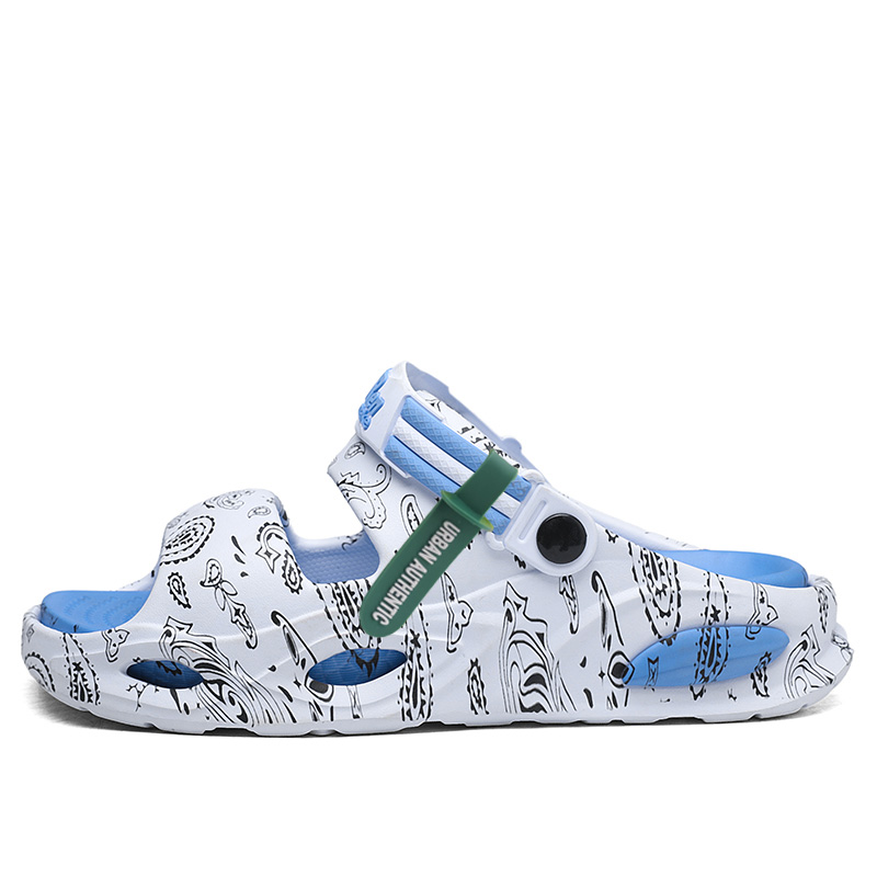 

Сандалии-слайдеры из ЭВА, устойчивые к истиранию, мужские URBAN AUTHENTIC, White Blue