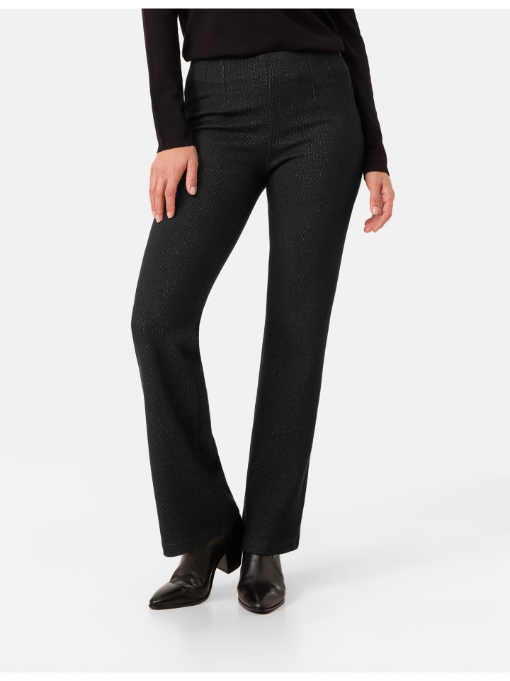 

Тканевые брюки Gerry Weber Hose Freizeit lang, цвет schwarz/lurex