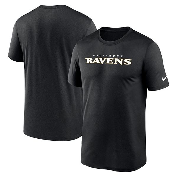 

Мужская черная футболка baltimore ravens primetime legend wordmark performance Nike