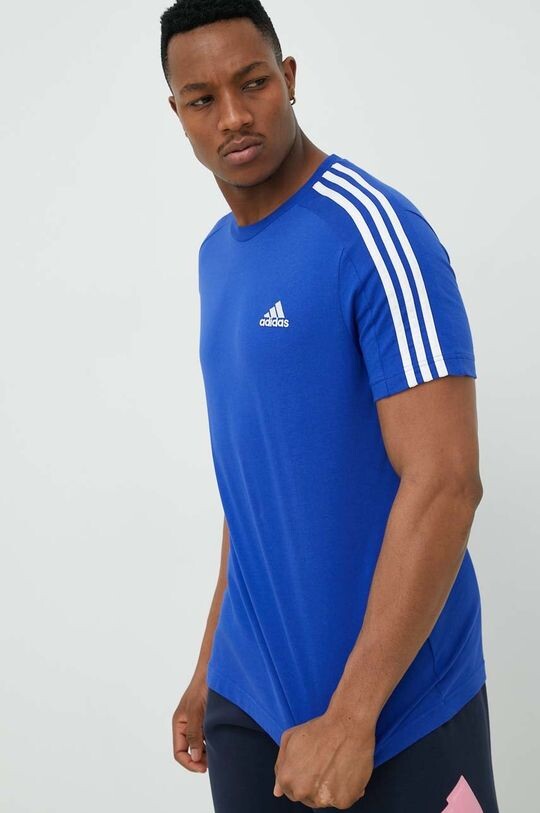 

Хлопковая футболка adidas, синий