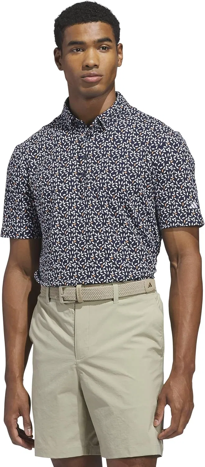 Мужское поло adidas, цвет Collegiate Navy, White