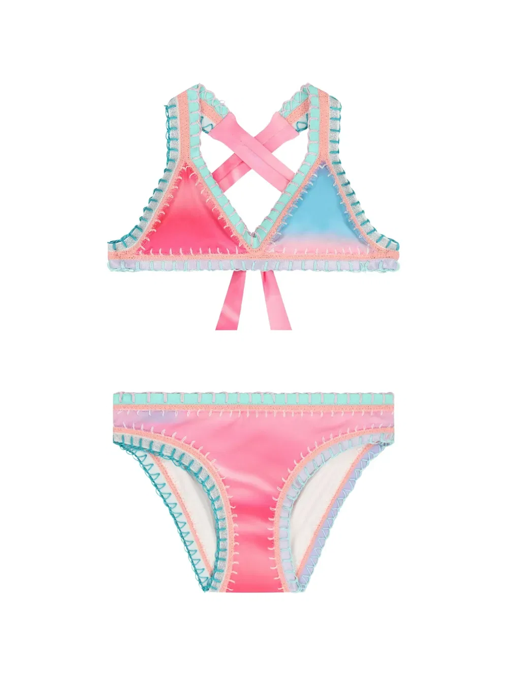 Купальники, связанные крючком в технике тай-дай Pq Swim Kids, розовый