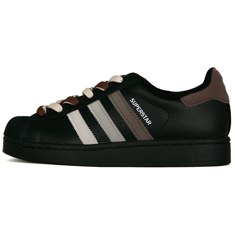 

Superstar 2 Mocha устойчивые к истиранию дышащие низкие детские скейтбординг кроссовки white унисекс Adidas Originals, черный