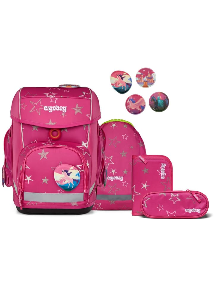

Ergobag Набор школьных рюкзаков Cubo, 5 предметов, SternzauBär 2025, розовый