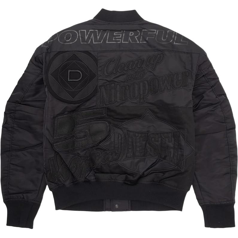 DIESEL Бейсбольная куртка мужская черная, Black — фото 3