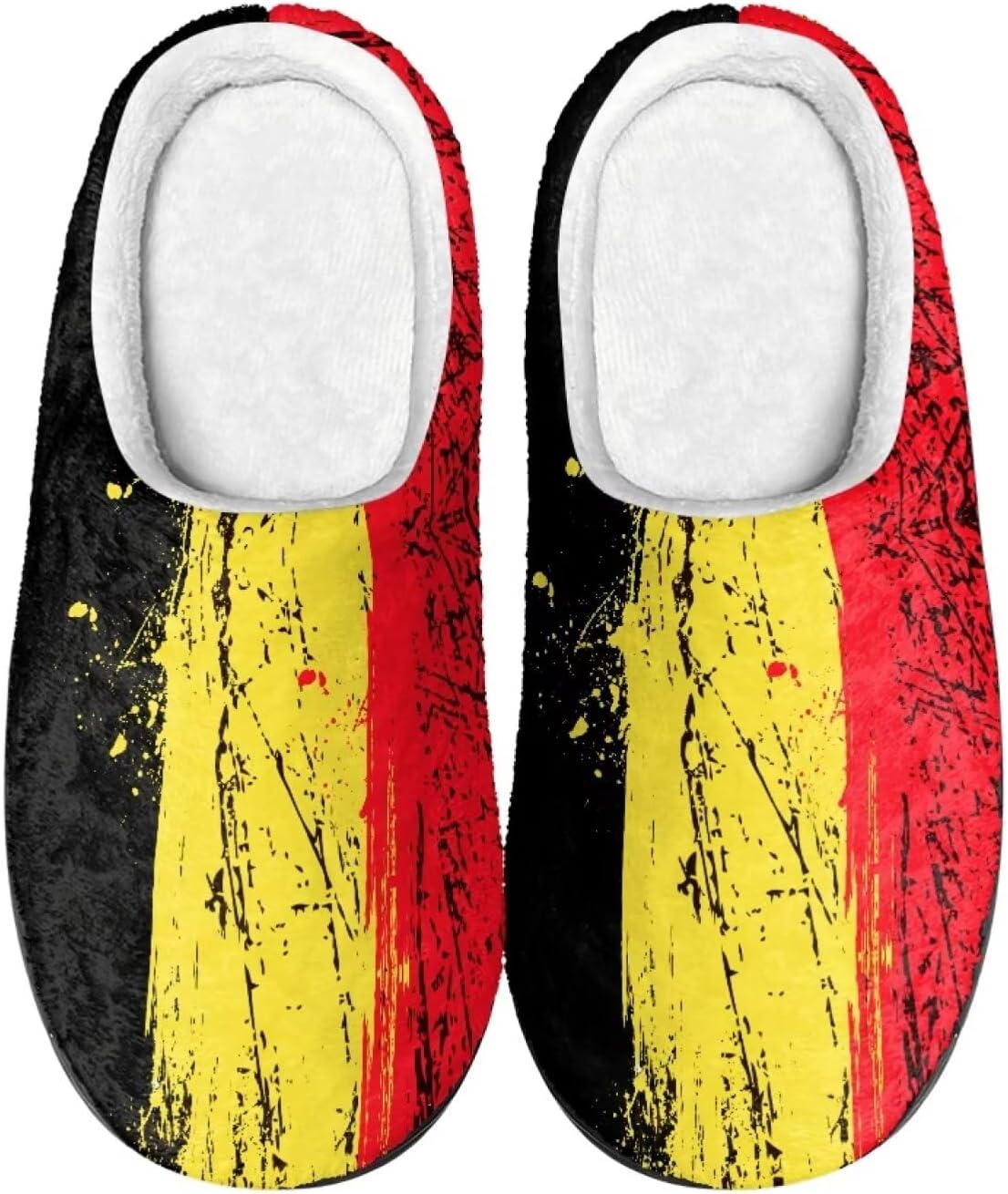 

Унисекс домашние тапочки Howilath с принтом флага страны, из фланели, с мягкой пушистой подкладкой, теплые хлопковые тапочки, Belgium Flag