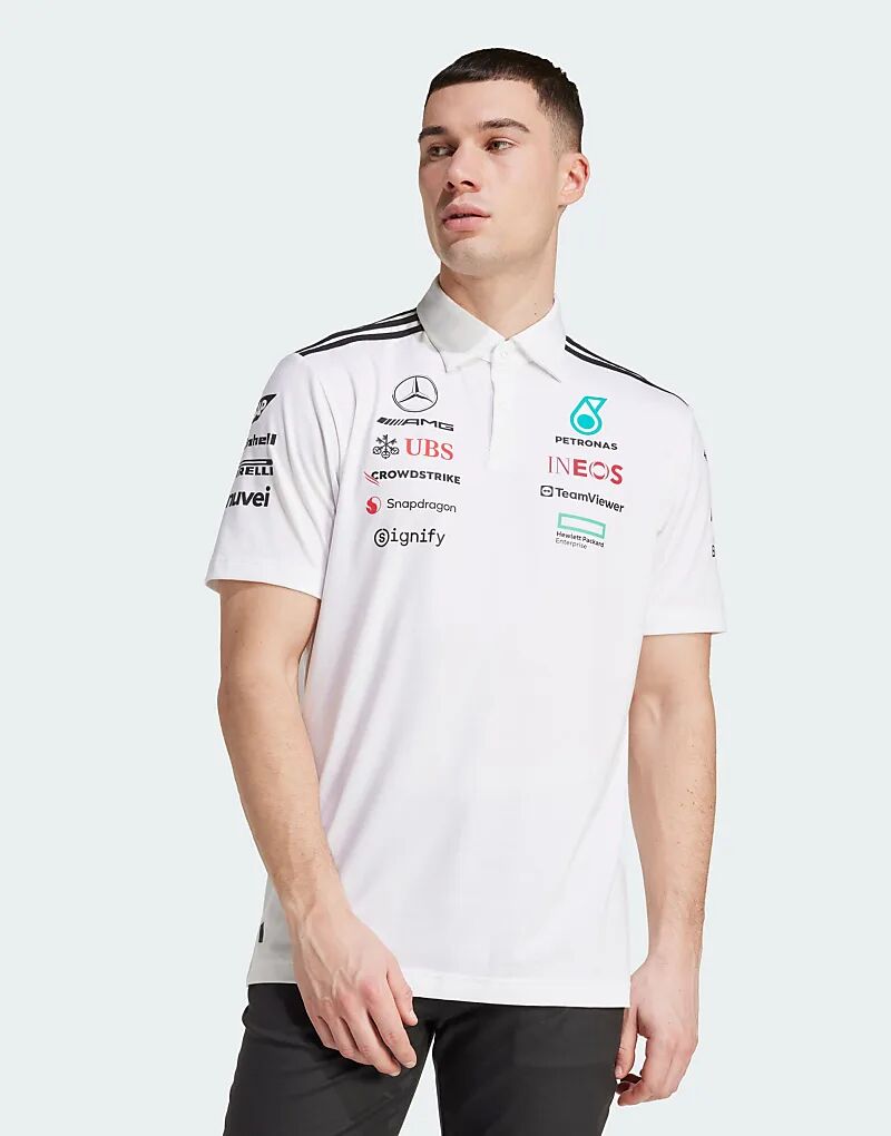 

Рубашка-поло adidas Performance Mercedes F1 белого цвета