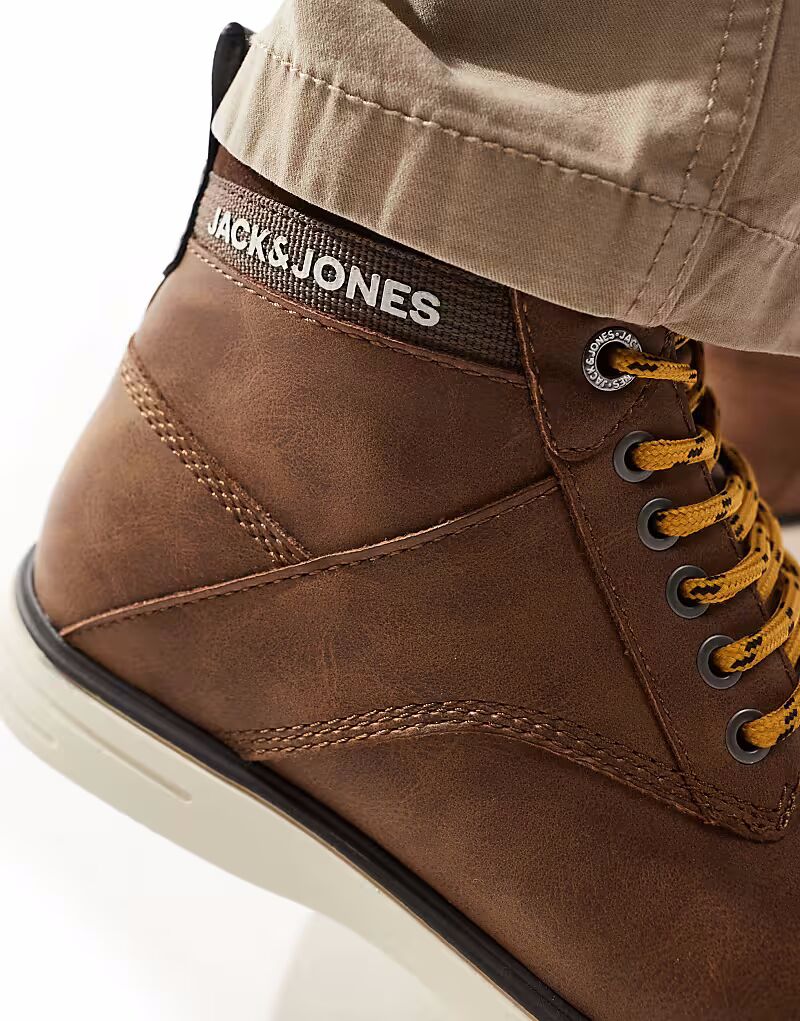 Комбинированные ботинки Denver светло-коричневого цвета Jack & Jones — фото 4