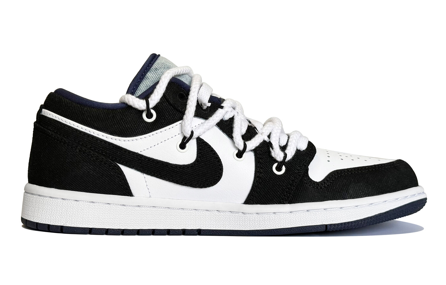 Кроссовки Air JORDAN 1 Vintage Basketball Shoes Men Low-Top Black White — фото 2