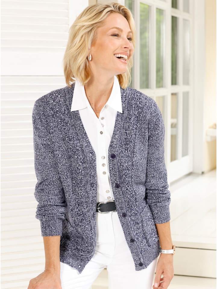 

Кардиган темно-синего и бежево-меланжевого цветов WITT WEIDEN