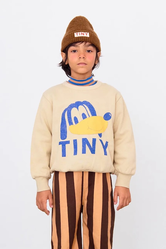 

Детская хлопковая толстовка Tiny Dog Graphic Sweatshirt Tinycottons, бежевый