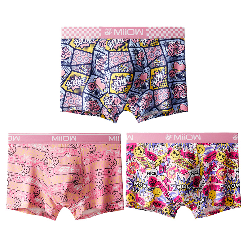 

Мужские боксеры, комплект из 3 пар MIIOW, 3 Pack (Pink BOMM+Pink Smiley Face+Pink Sunny Day Elf) D Set