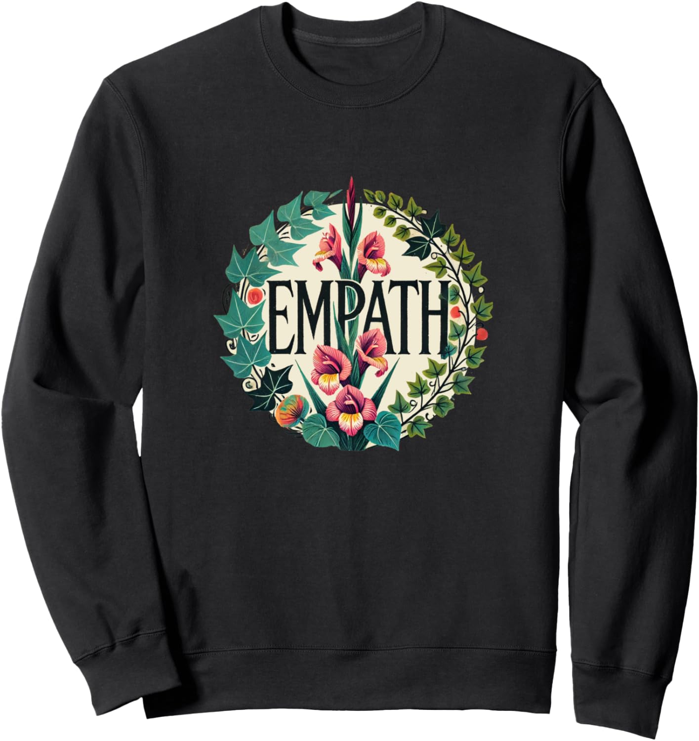 

Толстовка с ретро-иллюстрацией Эмпатия Empath Florals Snugg, черный