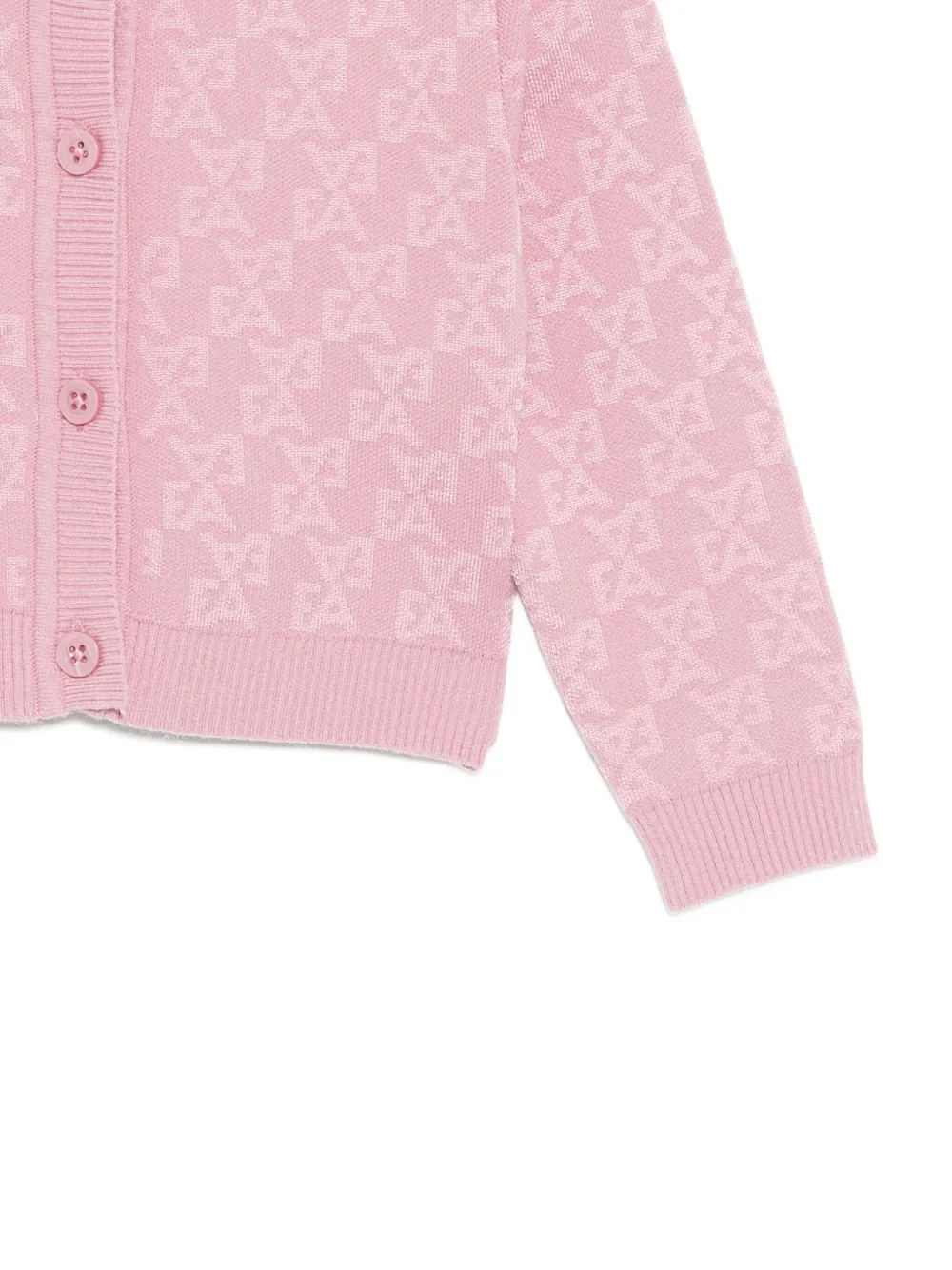 Кардиган с монограммой Emporio Armani Kids, розовый — фото 3