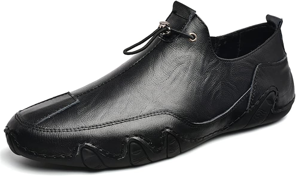 

Мужские кожаные лоферы GOSPT на шнуровке для вождения, рабочие туфли, удобные белые балетки, хаки