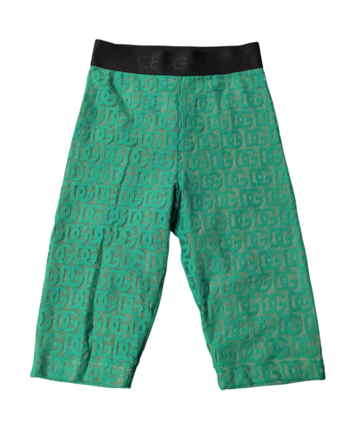 

Вышитые кружевные шорты ярко-зеленого цвета Dolce & Gabbana, зеленый