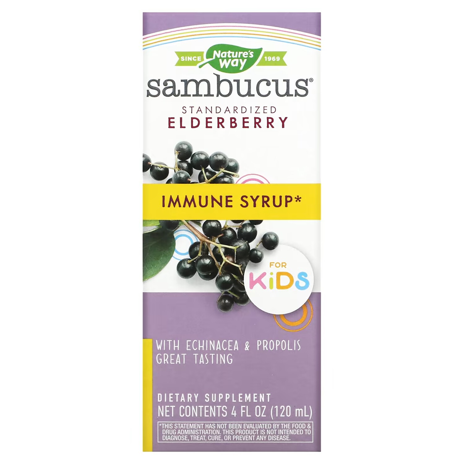 

Сироп иммунный Nature's Way Sambucus for Kids из бузины, 120 мл