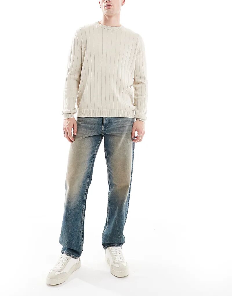 

Джинсы прямого кроя ASOS DESIGN стретч с оттенком светло-голубого цвета